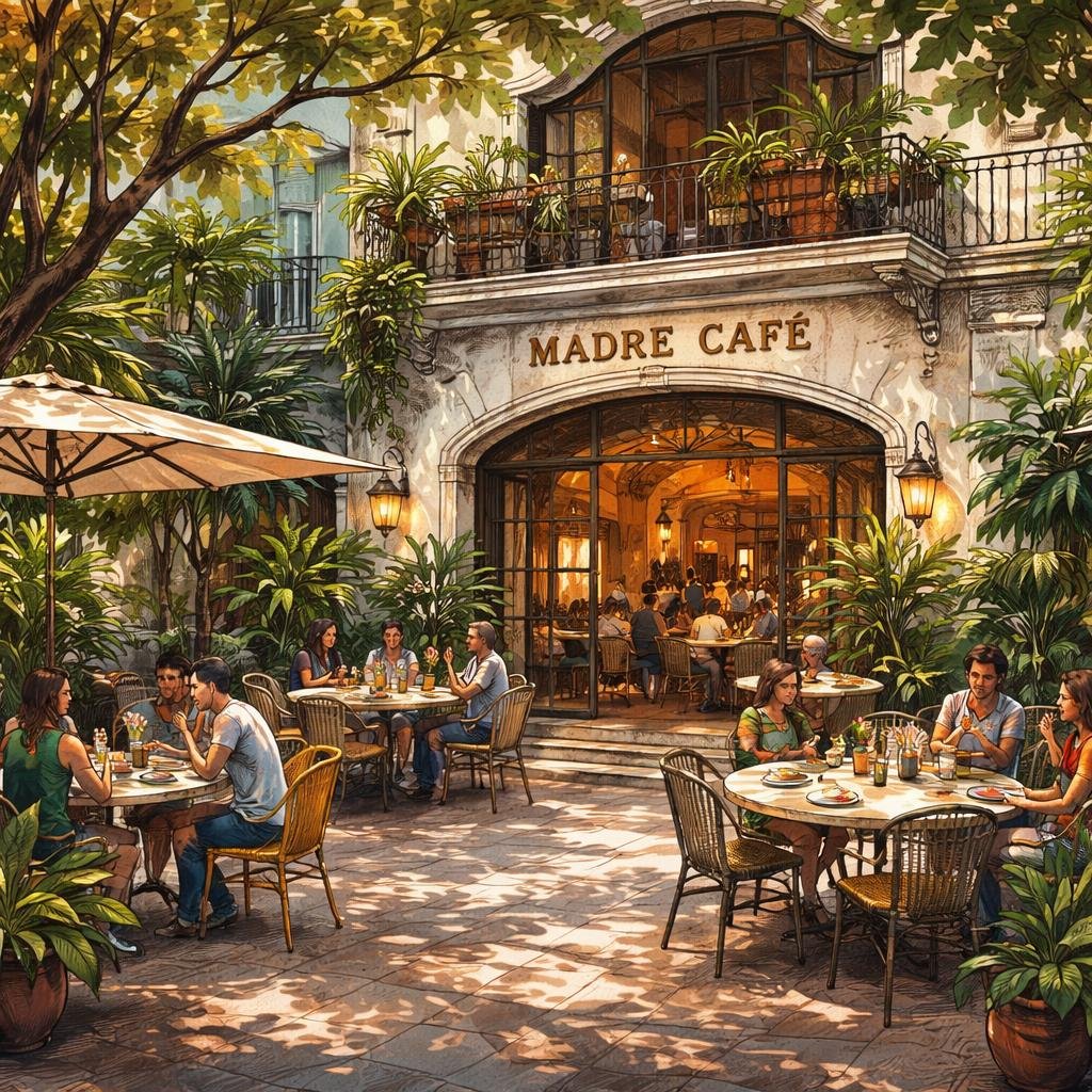 The dappled light filters through the leaves on my terrace, casting lively patterns on the tables below. It reminds me of lazy afternoons filled with shared stories and cheerful laughter, where every…