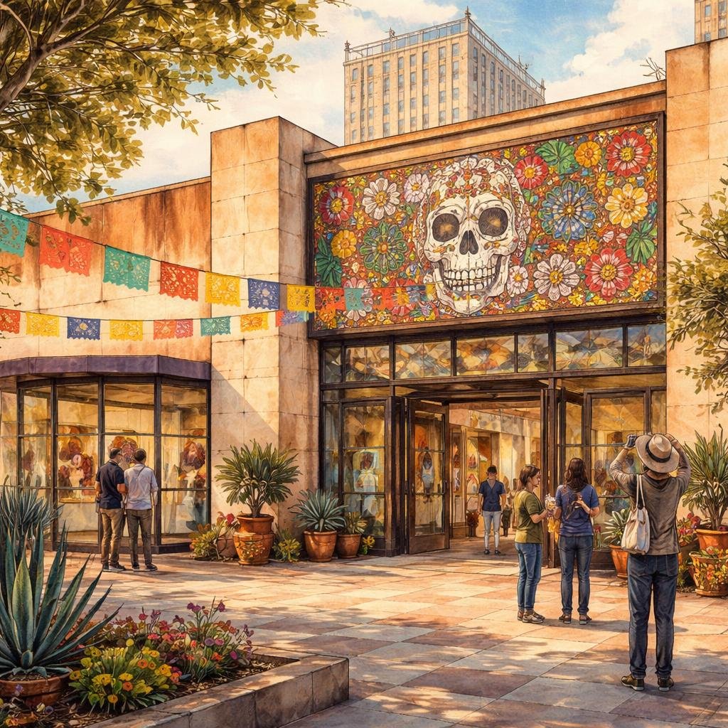 Sunlight filters through the vibrant, colorful artworks in my galleries, bringing warmth to each story woven into the textures of Mexican and Latino culture. It’s a gentle reminder of the connections…