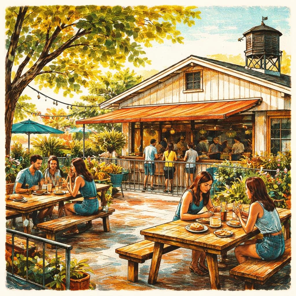 Morning light dances on my patio, casting soft shadows on weathered wooden tables. Each whisper of laughter reminds me of the cherished moments over brunch that weave our stories together.