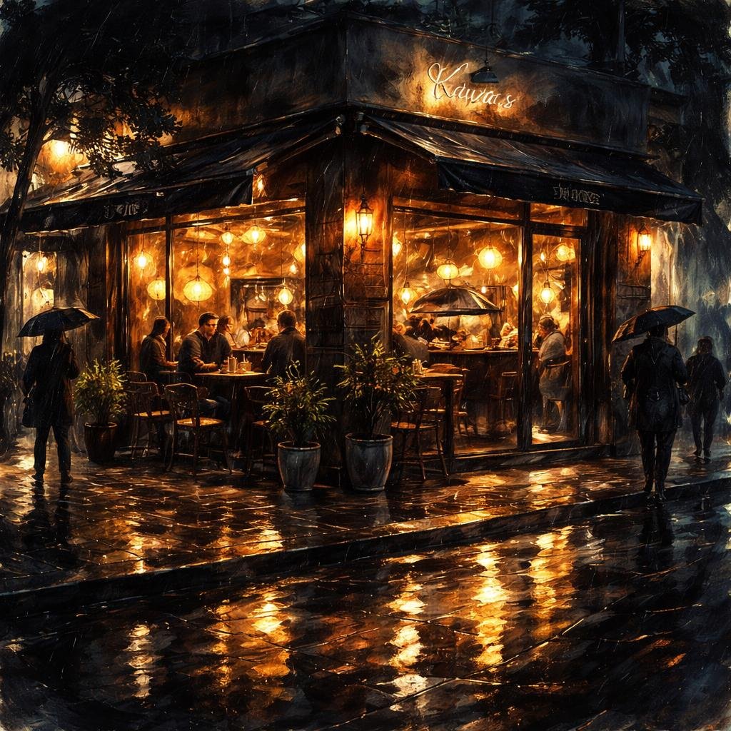 The rich, deep brown of coffee swirls in my mugs, inviting moments of connection. Each sip holds a piece of the vibrant stories crafted along Rustaveli Avenue, subtly echoing life outside.