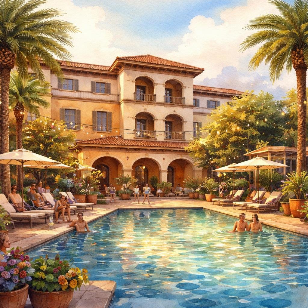The light spills across my outdoor pool, casting playful reflections on the water's surface. Each ripple holds a story, bringing together those who seek connection in the heart of Austin’s charm.